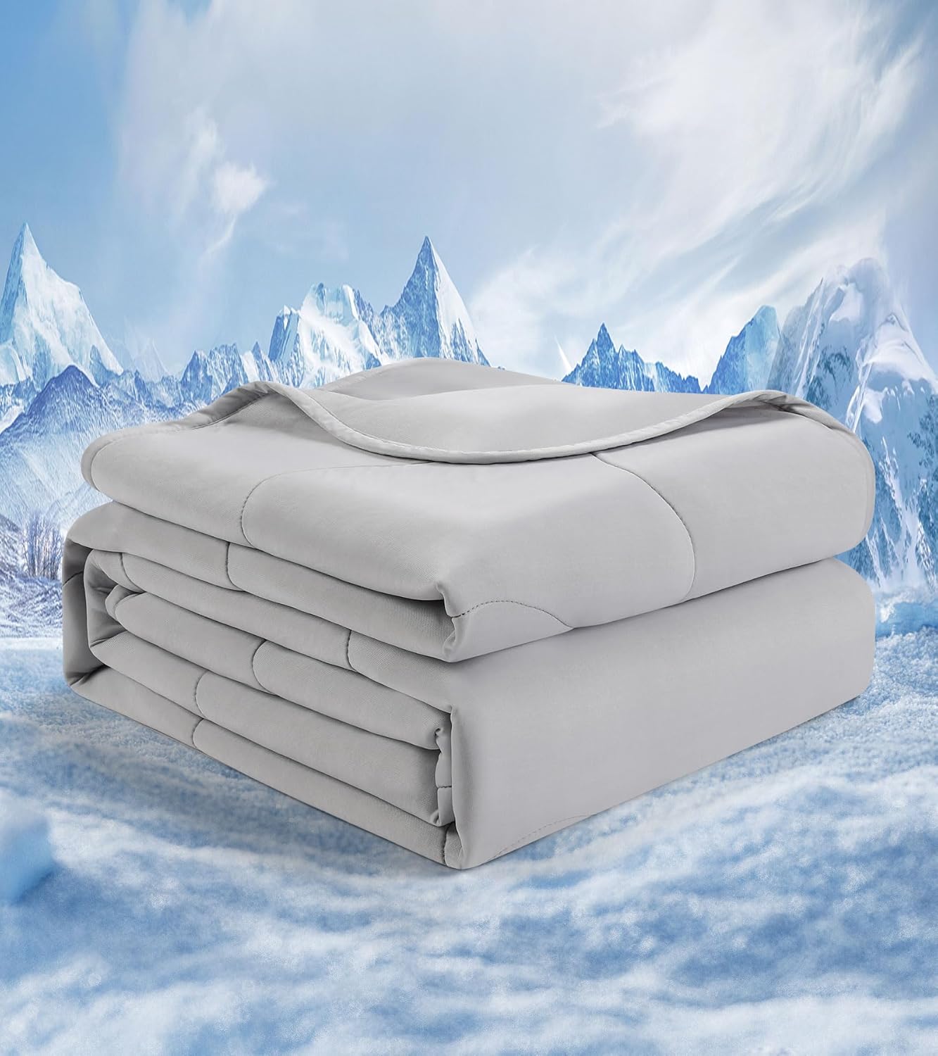 Cooling Comforter Full/Queen, Summer Cooling Blanket for Hot Sleepers, Breathable and Lightweight All Season Bedding for Night Sweats, Cooling Technology for Hot Nights