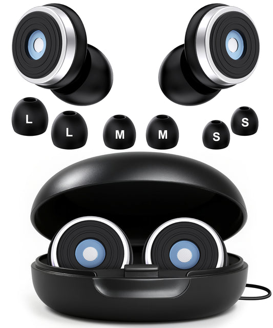 Ear Plugs for Sleeping, 30dB Noise Canceling Reusable Silicone Ear Plugs,8 Size Eartips with Portable Box, Perfect for Concerts,Snoring, Study, Sleep and Travel