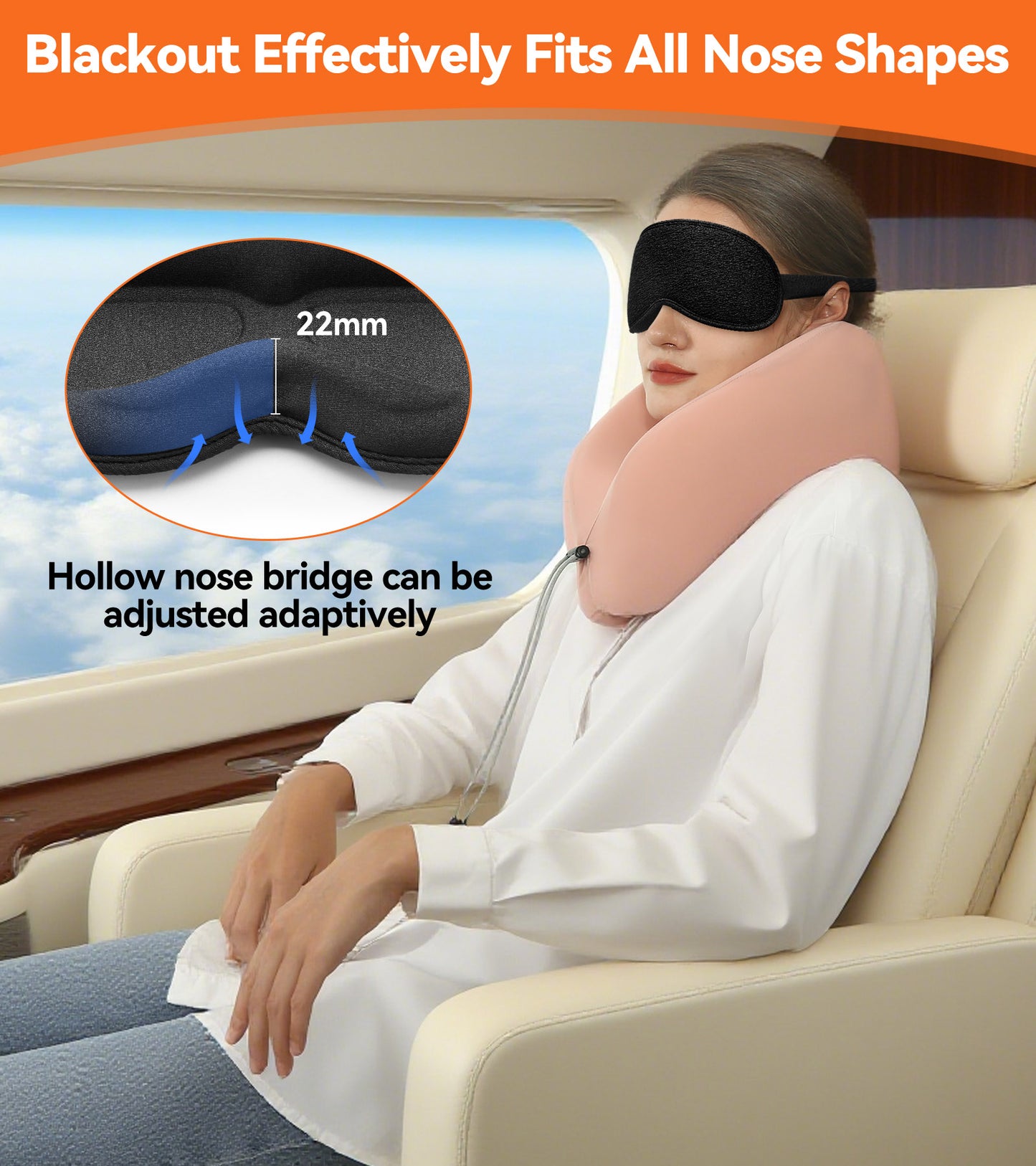 3D Contoured Sleep Mask - Innovative Anti-Freeze Memory Foam, Soft & Breathable Eye Mask, Machine Washable, Lightweight, Perfect Fit & Lash Protection for Deeper Sleep