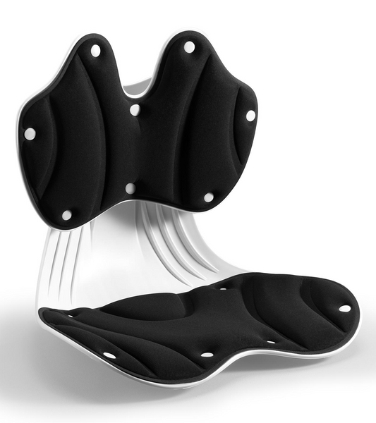 Jiaao Foldable Ergonomic Chair Cushion with Back Support for Office Chair – Seat and Back Cushion for Posture Correction & Back Pain Relief, Ideal for Desk, Floor Seat and Work from Home