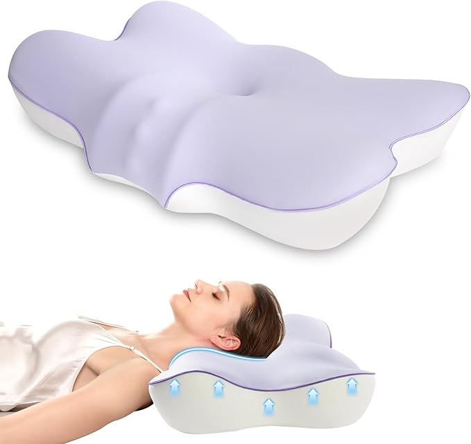 Ergonomic Dragonfly Pillow,Adjustable Ergonomic Memory Foam Pillow, Cervical Support Relieves neck and shoulder pain