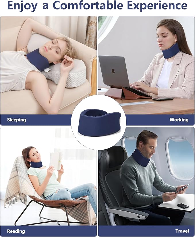 Neck Brace, Silicone Washable Upgrade, Cervical Collar for Neck Pain and Support, Soft Cervicorrect Neck Brace for Sleeping, Neck Tension Reliever