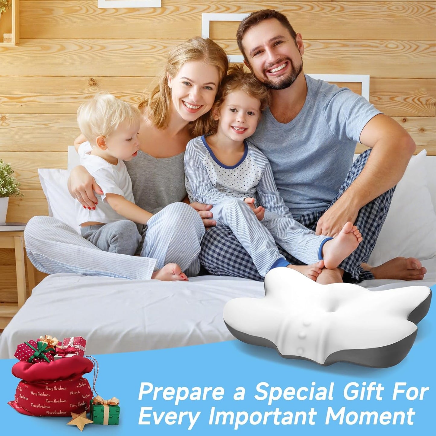 Ergonomic Dragonfly Pillow,Adjustable Ergonomic Memory Foam Pillow, Cervical Support Relieves neck and shoulder pain