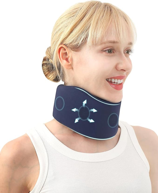 Neck Brace, Silicone Washable Upgrade, Cervical Collar for Neck Pain and Support, Soft Cervicorrect Neck Brace for Sleeping, Neck Tension Reliever