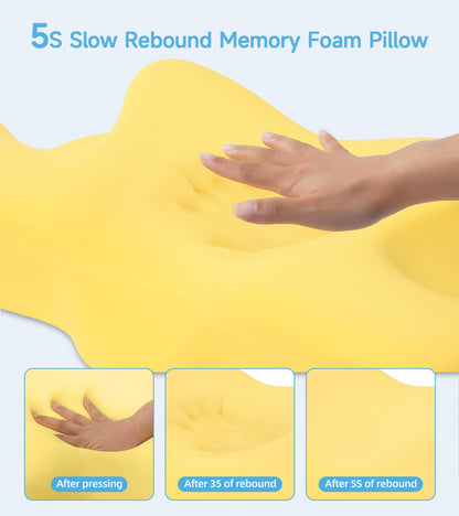 Cervical Memory Foam Contour Pillows for Neck and Shoulder Pain - Soft Comfortable Neck Support Pillow pillow headboard pillow