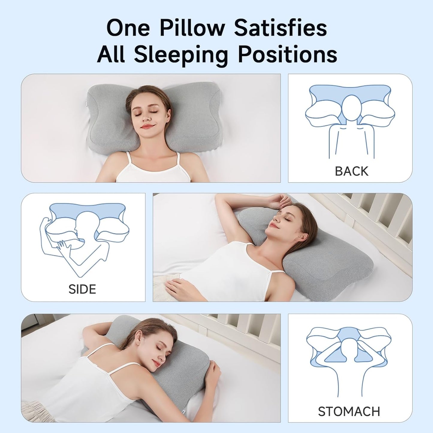 Deep Sleep Memory Foam Pillow for Pain Relief