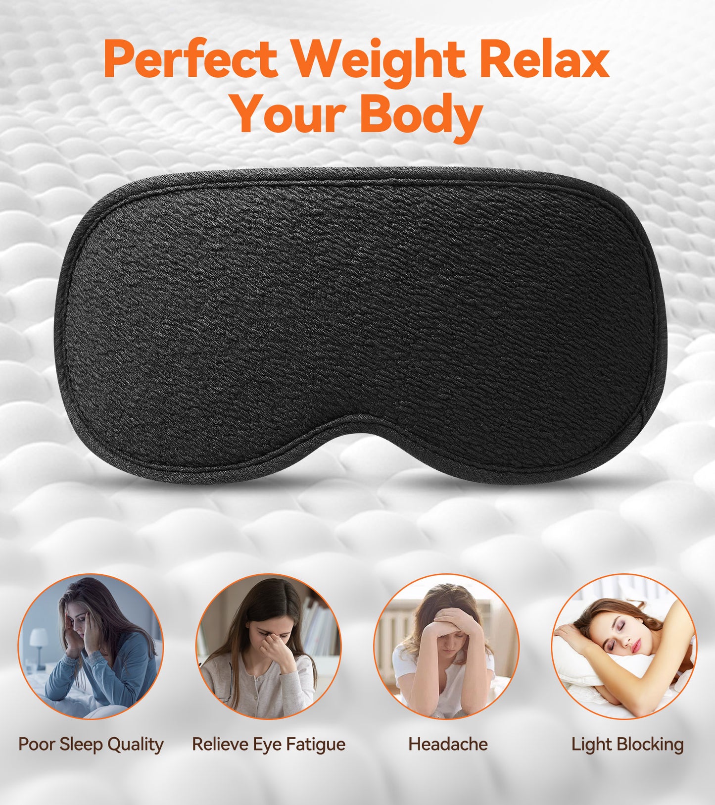 3D Contoured Sleep Mask - Innovative Anti-Freeze Memory Foam, Soft & Breathable Eye Mask, Machine Washable, Lightweight, Perfect Fit & Lash Protection for Deeper Sleep